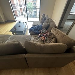 brown Couch sectional 