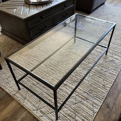 Black Frame Glass Coffee Table 