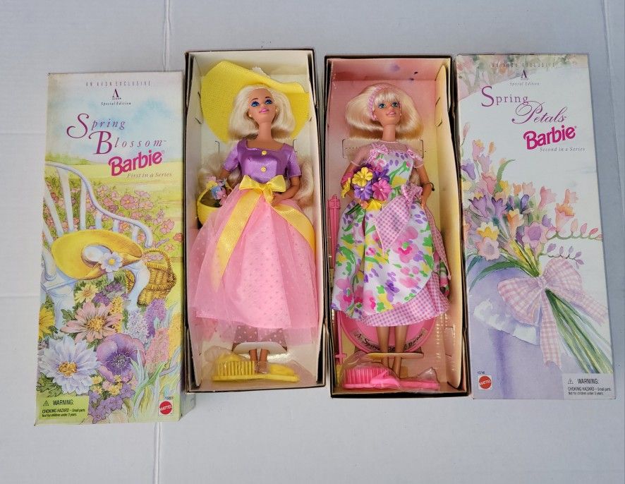 Spring Blossom & Spring Petal Barbies. (2)