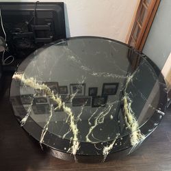Faux marble coffee table