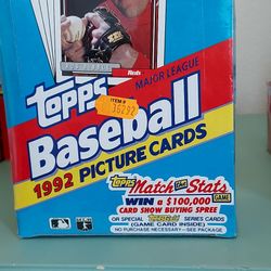 1992 Topps Baseball Wax Box Sealed