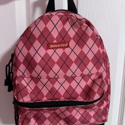 Dickies Mini Backpack Pink Argyle
