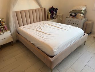Pottery Barn Queen Size Bed Frame & Mattress