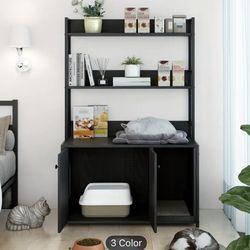 52” Multi-Level Cat Litter Box with Shelves