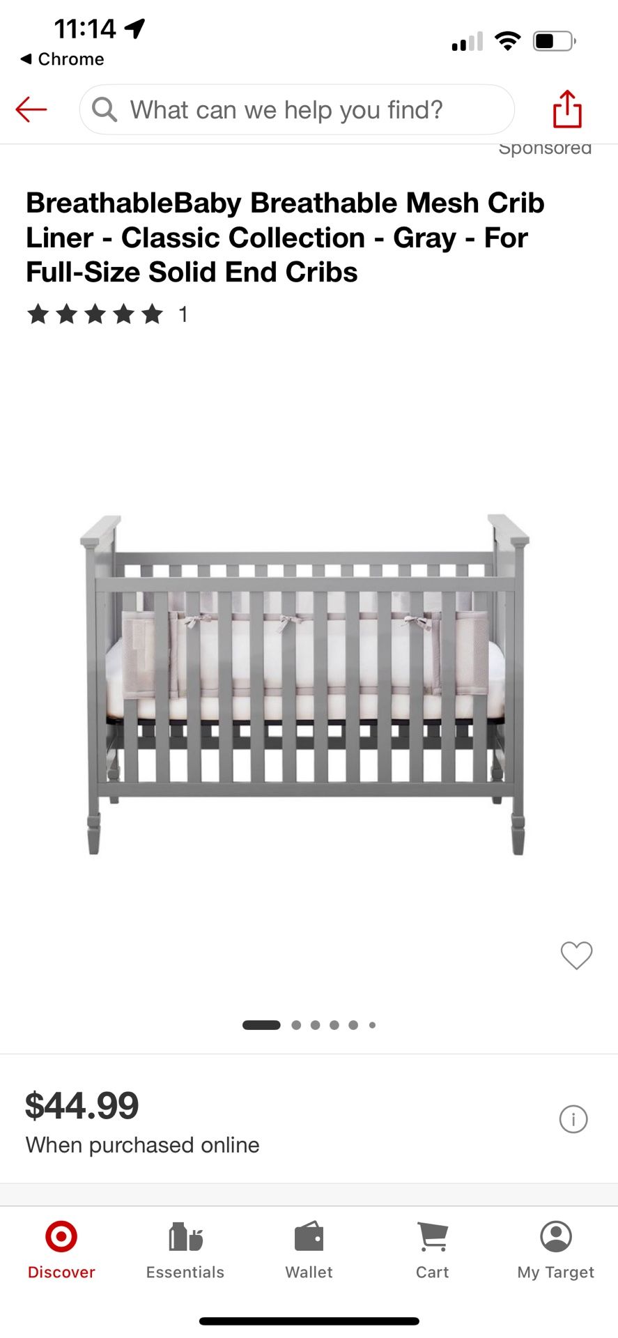 BreathableBaby Breathable Mesh Liner for Full-Size Cribs Classic