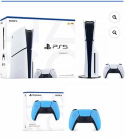 Ps5 slime 1Tb disc + extra starlight blue controller
