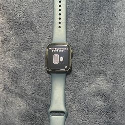 Apple Watch SE 44mm GPS.LTE In Excellent Condition Black Aluminum Ceramic Case Navy Blue Band 