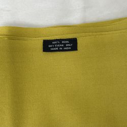 100% Wool Shawl - Yellow