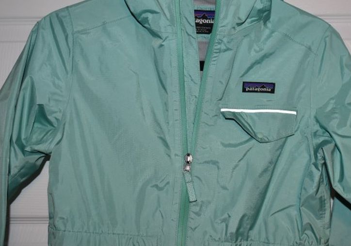 Patagonia Girls Green Rain H2no Jacket SZ XL