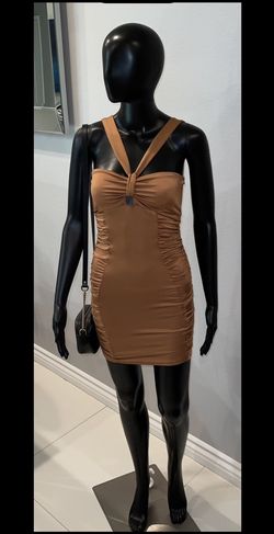 New Brown Short Dress . Sizes In S, M, L