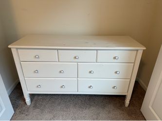 White dresser, solid wood