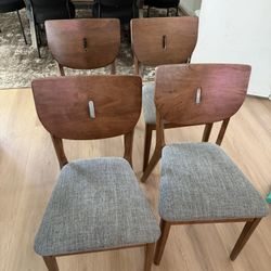 4 Solid Wood Chairs