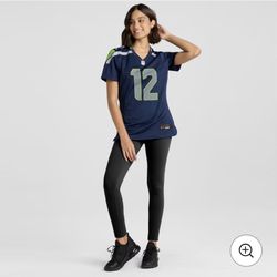 Brand New Nike 12s Navy Seattle Seahawks Player Jersey Up For Sale 