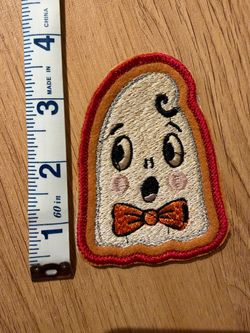 Retro Ghost Patch Red Border