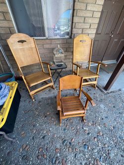 Rocking chairs set of three