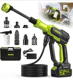 Cordless Portable Washer, Handheld Washer Battery Operated
3 Adjustable Modes, 23FT High-Elastic Hose, 6-in-1 Nozzle, Suitable for Car, Garden, Patio 