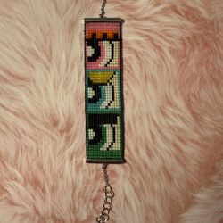 Hand Beaded Powerpuff Girls Bracelet 