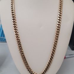 26" 10kt Gold Cuban Link Chain