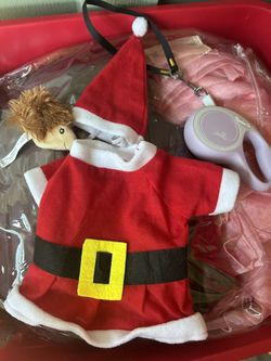 Santa Cat Outfit Y Casita Y Algunos Accesorios