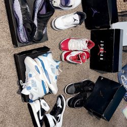 6 Pairs Of Jordan’s Size 11.5 M And 12 M