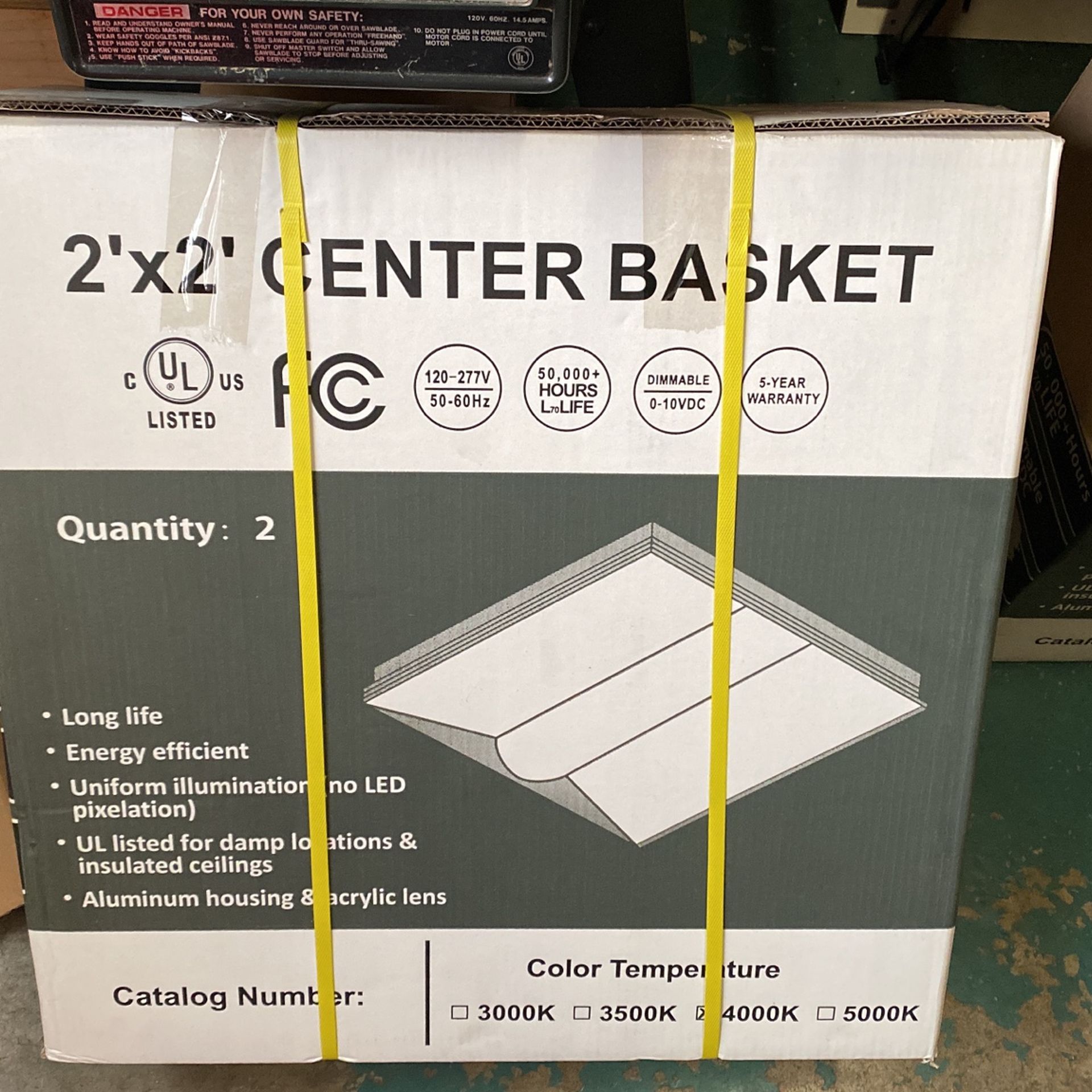 2x2 Center Basket New 2 Per Box Obo