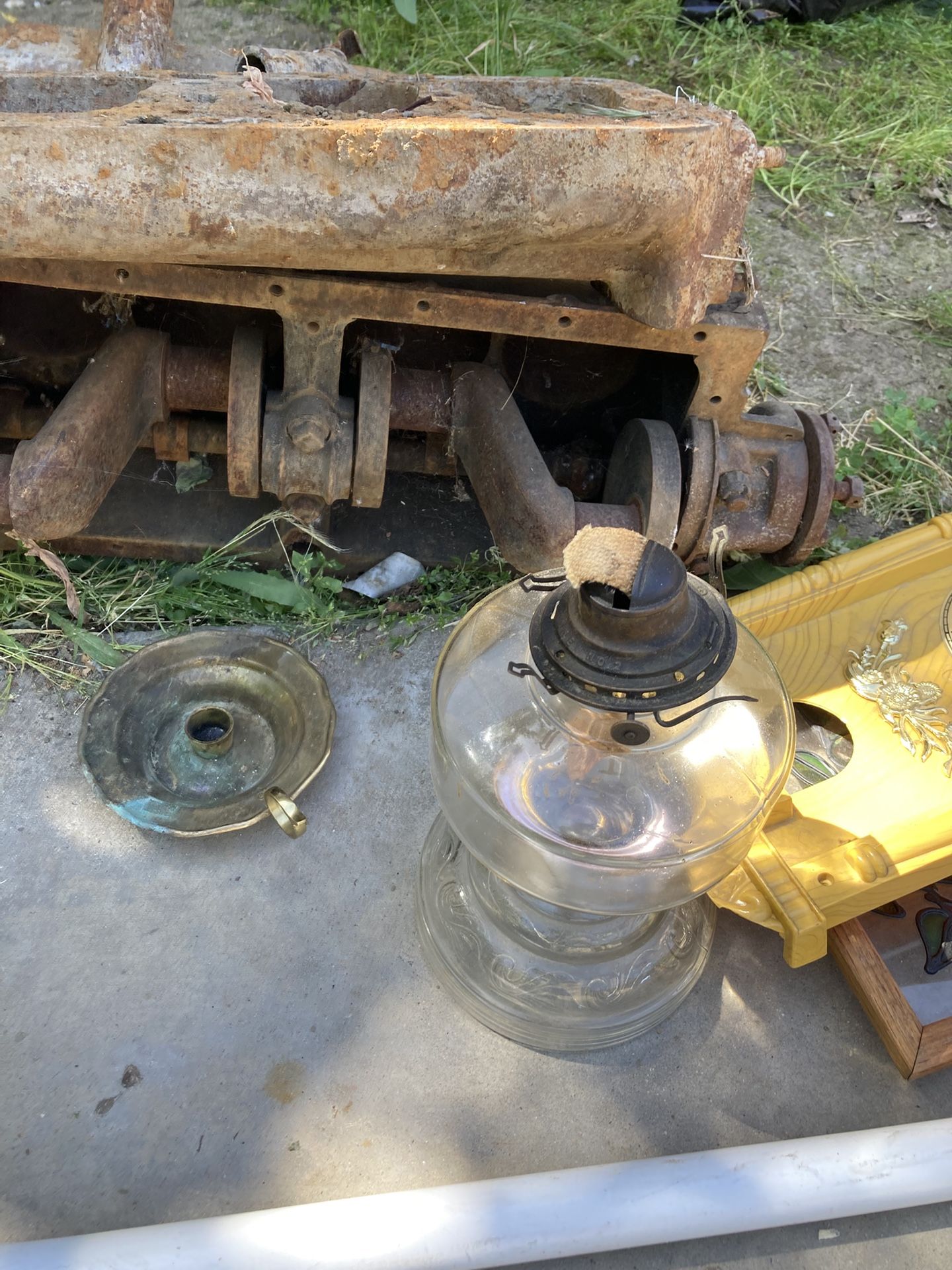 Antique Glass Lantern Lamp