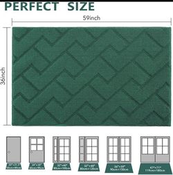 Washable Evergreen  Anti-slip 3x5 Rug