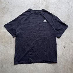 Vintage Y2K Made In USA Adidas Black T Shirt