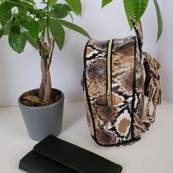 2pc Snakeskin Design Bookbag
