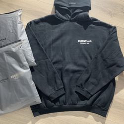 Black Essentials Hoodie 