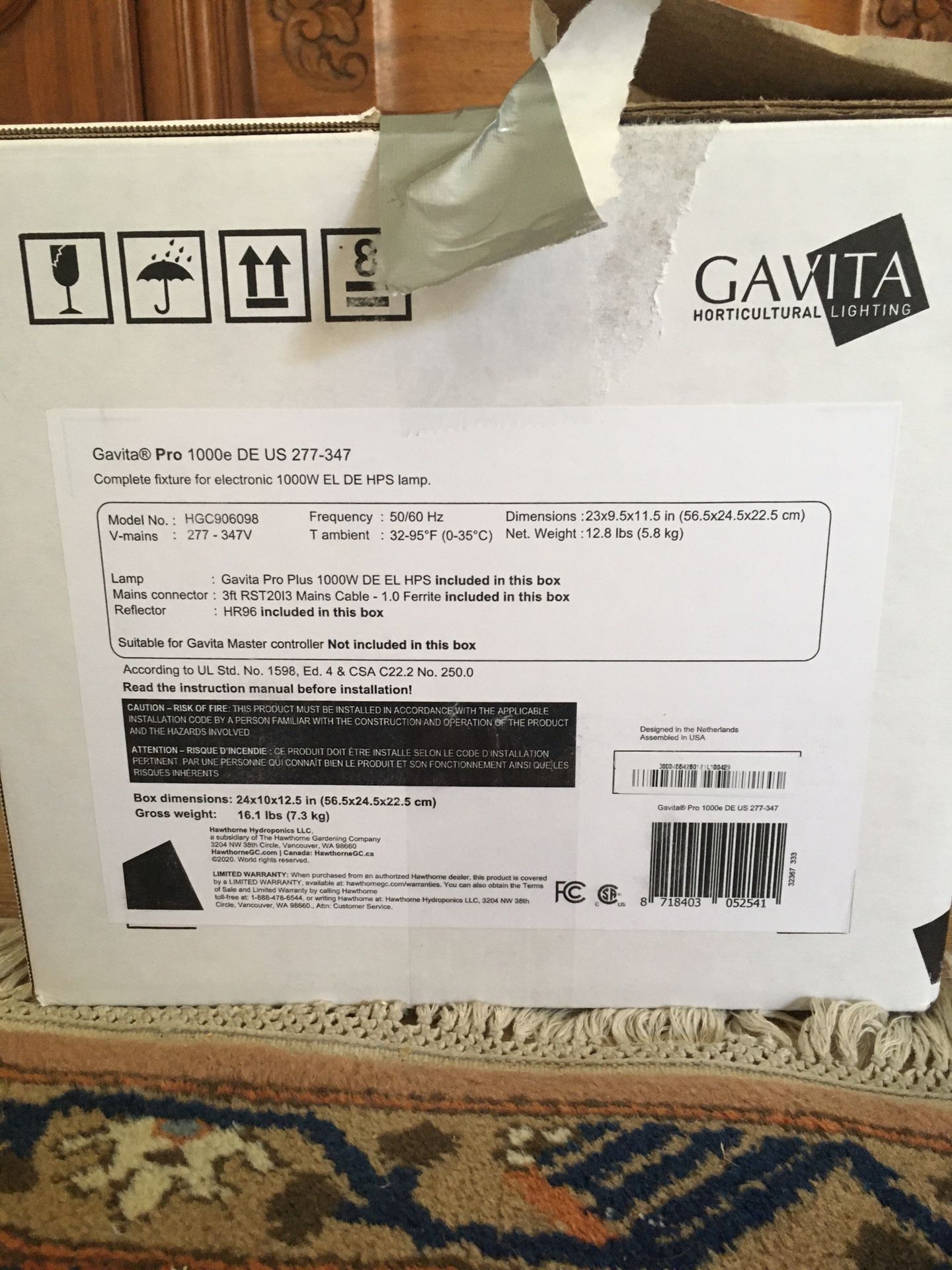 Gravita Grow Light 277 347 V