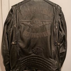 Harley Davidson DRAUGER Willie G QUADRUPLE VENT  LEATHER JACKET 