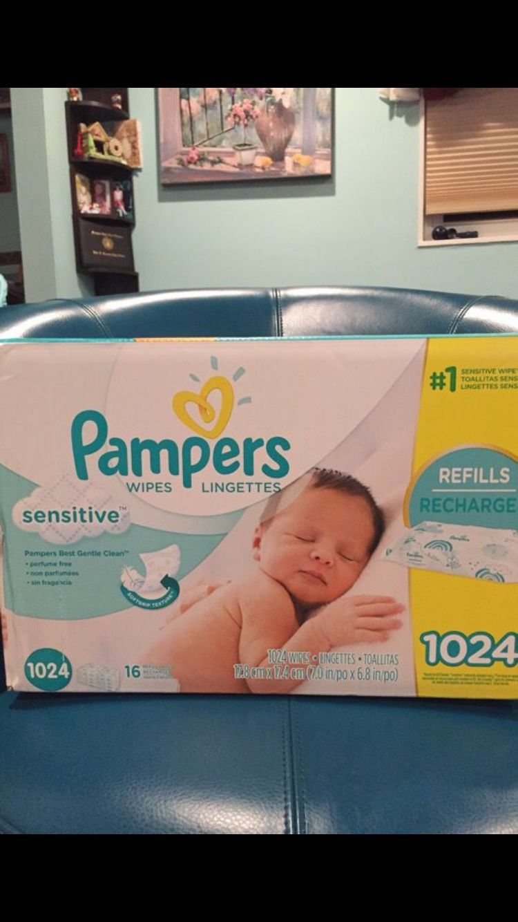 Pampers sensitive baby wipes $27