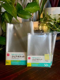 Daiso Clear Pocket Sleeves B6 and B7 Set