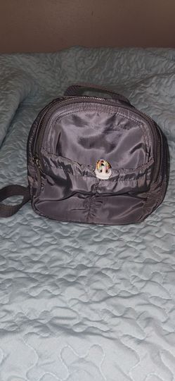 Small Gray Nylon Crossbody Bag