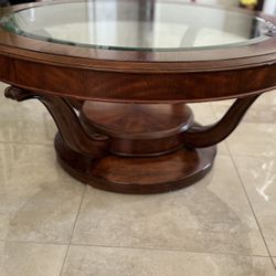Brown Round Coffee Table- $25