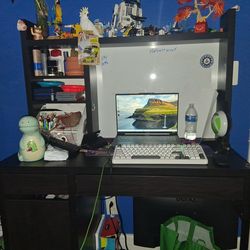 Desk with white board