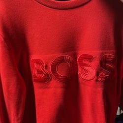 Men’s Hugo Boss Red Sweatshirt