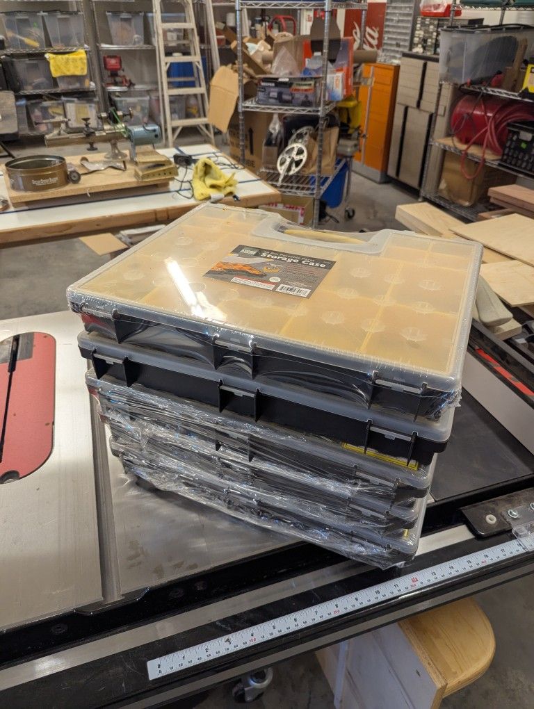 Storehouse 20-Bin Parts Storage Cases - Set Of 5, Brand New, Never Opened