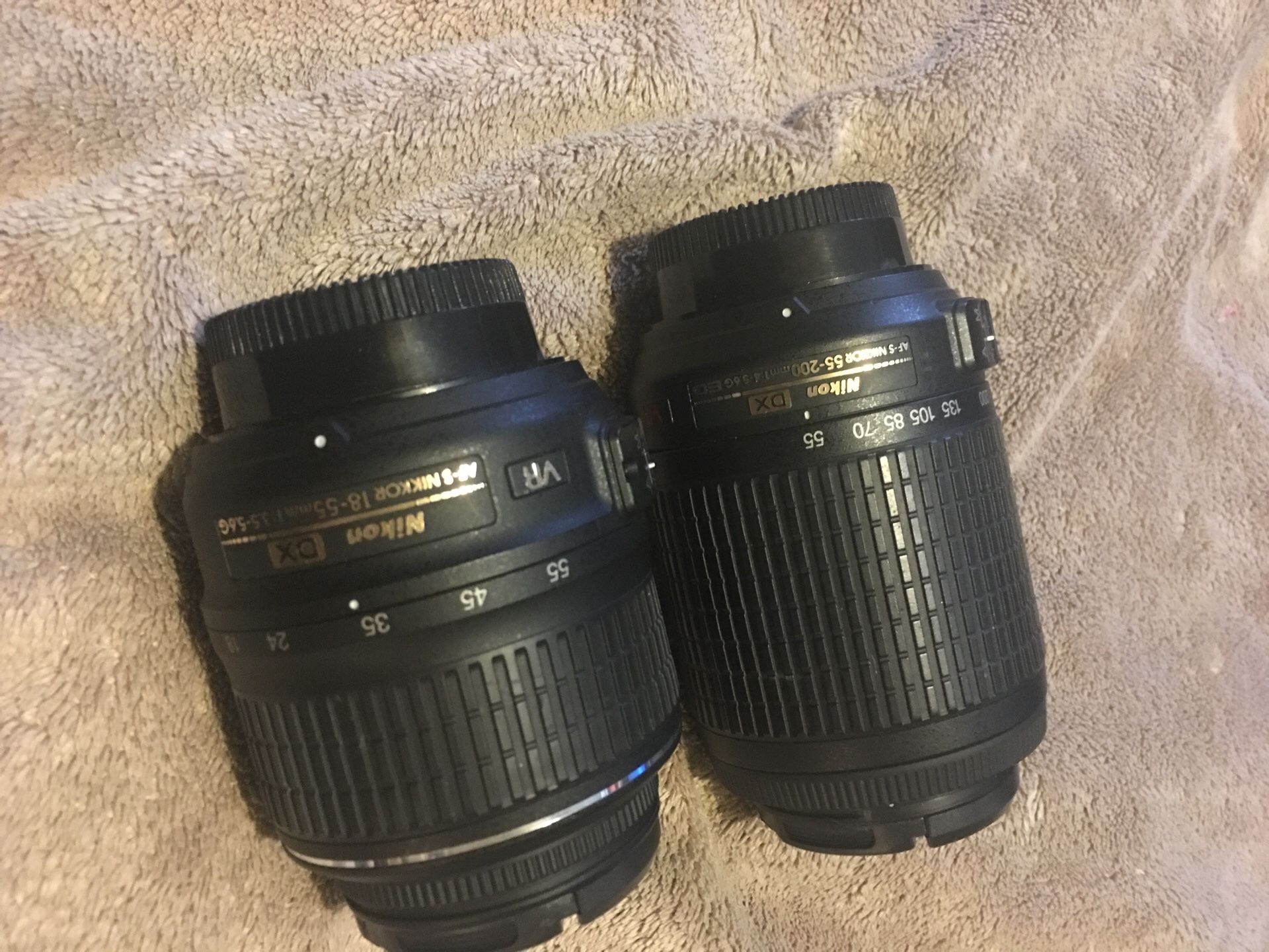 Nikon 18-200mm Total VR SET lenses NIKKOR AF~S 18-55mm & 55~200mm both are DX SWM VR ED IF