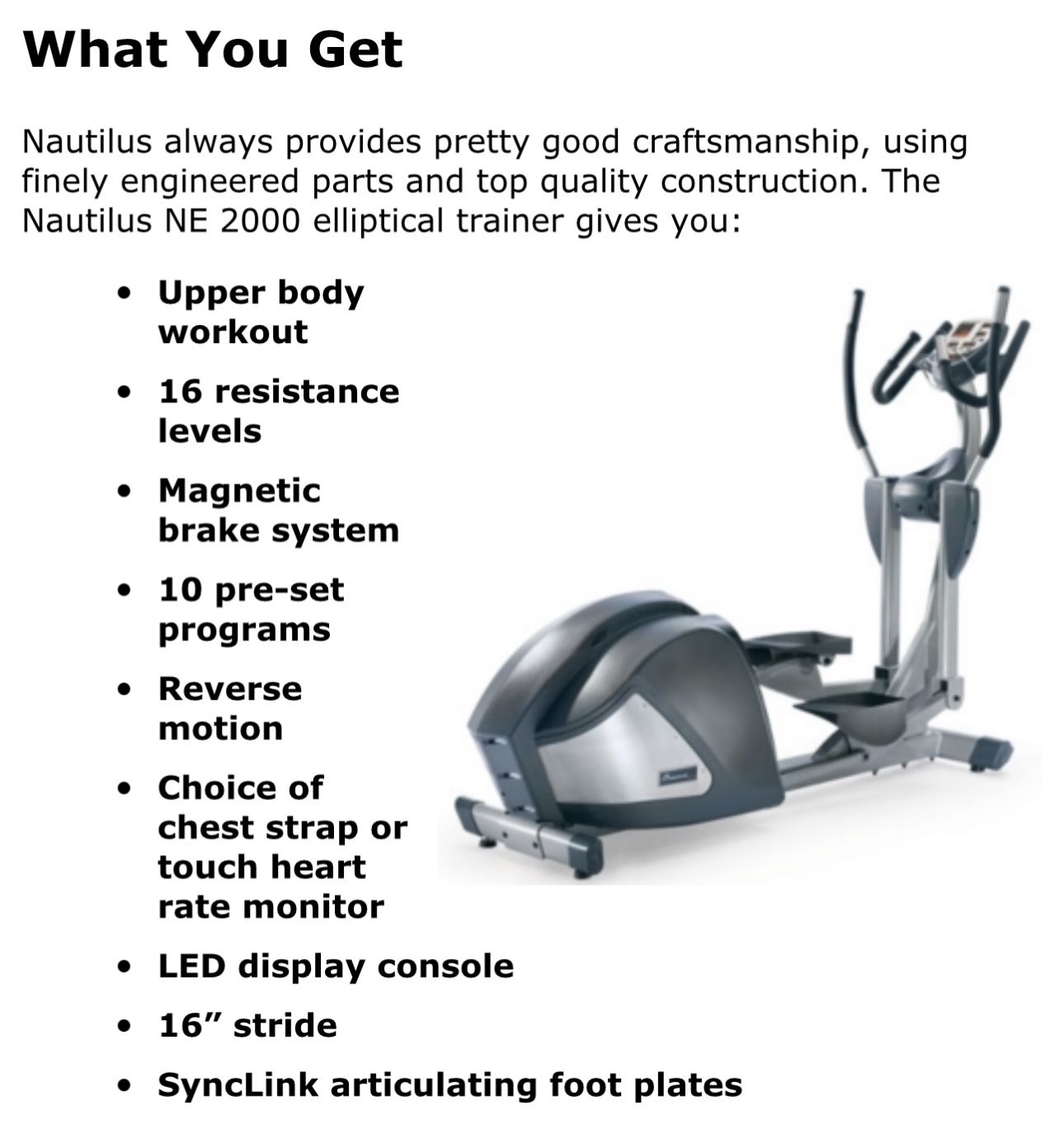 Elliptical Trainers Nautilus Ne 2000 Elliptical Troubleshooting