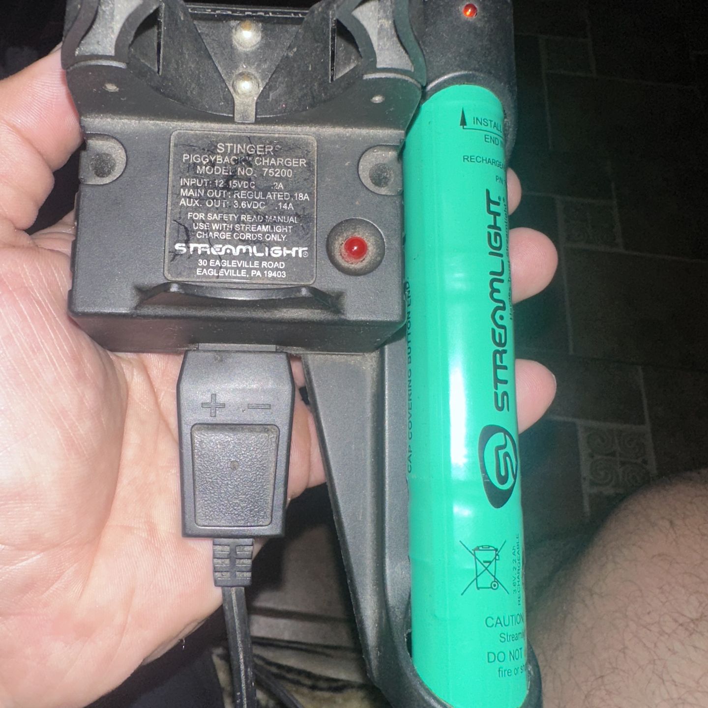 Stream light PiggyBack charger with a battery. Model #75200 for Sale in ...