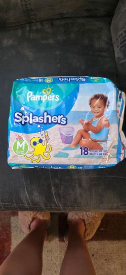 Pampers Splashers Swim Diapers Disposable Pants M 20-33 lb 9-15kg 18Ct - brand new