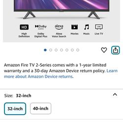 32 Inch Amazon Smart TV Still Sealed In Box