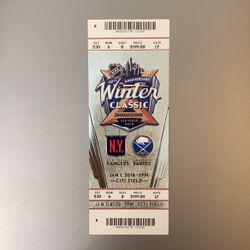 New York Rangers Buffalo Sabres Citi Field 2018 NHL Winter Classic Ticket