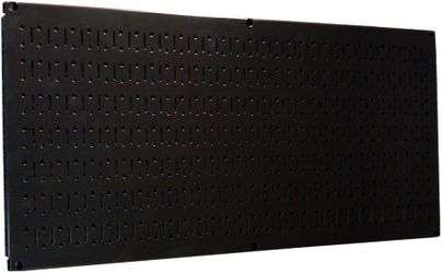NIB: Wall Control Pegboard 16in x 32in Horizontal Black Metal Pegboard Tool Board Panel