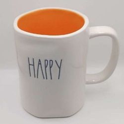 Rae Dunn Artisan Collection by Magenta "Happy/Halloween" Mug double sided 