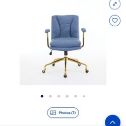 New deep blue 24" swivel office chair