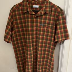 Sz Medium Columbia Button Up Uv Protect 