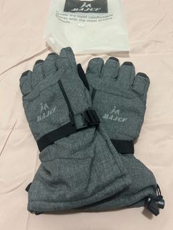 Ski Gloves Size Large Gray Winter Warm 3M Insulation Waterproof Touchscreen Thermal Gloves